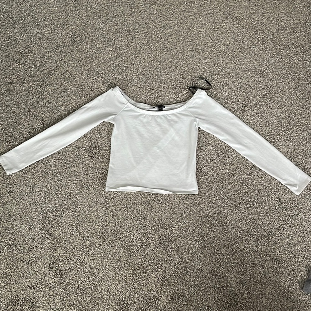 F21 off the shoulder long sleeve
